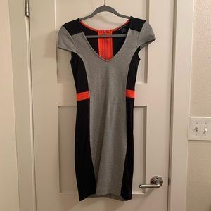 French Connection color block wrap dress